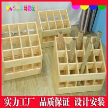 定做儿童家具用品 南宁幼儿园大班樟子松毛巾架口杯架家具