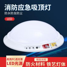 LED消防应急吸顶灯 楼道声光控雷达人体感应应急灯