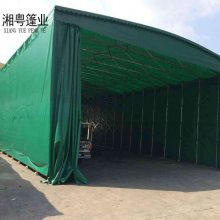 大同市新荣区工地临时钢结构雨棚 蔬菜保温大棚帐篷 篮球场伸缩活动推拉篷价格