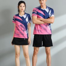 2023新款羽毛球服套装男女款短袖夏季乒乓球网球速干运动服定Z
