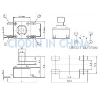 ˶ TS-1102G γߴ磺6.0mm*6.0mm*7.3mm