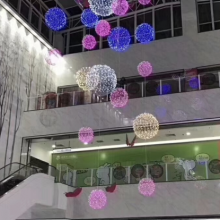 后现代简约创意大师设计大型商场吊饰美陈方案铭星灯饰生产基地