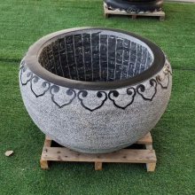 石雕鱼缸 青石鱼缸 石头水槽庭院摆件