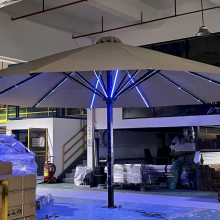 酒店餐廳公園戶外家具傘庭院傘LED燈遮陽(yáng)傘超大號(hào)戶外傘