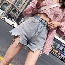 服装批发一到五元破洞绣花女绣花短裙 厂家衣服一件代发库存韩版破洞女装牛仔短裤