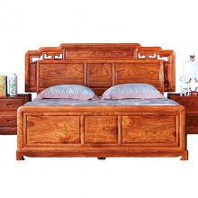 刺猬紫檀大床三件套款式红木双人床1.8米图片格
