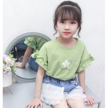 女童2020夏季新款中大童女童韩版儿童长款上衣T恤宝宝条纹童装衣
