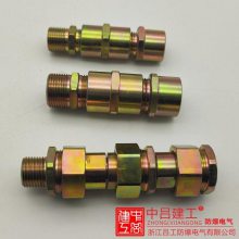 BHJ防爆活接头3/4内外螺纹碳钢镀锌内丝M20NPT25外螺纹金属格兰头