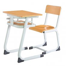 学校钢木书桌中小学生辅导班课桌椅培训班机构桌椅补习班用