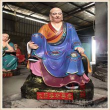 浙江正圆厂家定做木雕十八罗汉 寺庙木雕五百罗汉 佛像雕刻厂家