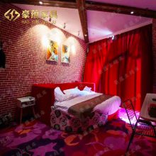 酒店圆床 情趣水床 简约主题双人电动床 性爱沙发