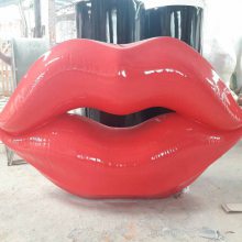 ***设计性感迷人玻璃钢嘴唇造型雕塑纤维立体嘴巴模型展示摆设