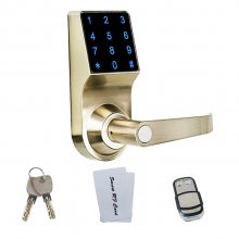 触屏密码锁 可刷卡智能家居防盗锁 防盗门电子锁感应锁