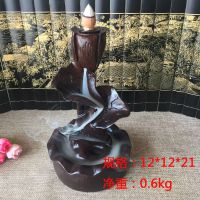 黑檀倒流香炉 佛手粘花塔香檀木质工艺摆件 香薰炉厂家批发
