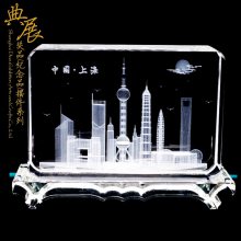 厦门水晶建筑商务摆件 大楼封顶仪式纪念品 民族特色商务礼品定制