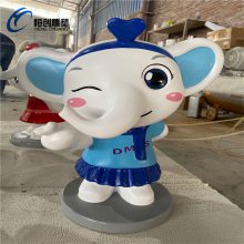 广场玻璃钢卡通雕塑造型 厂家定做 恒创卡通公仔雕塑摆件