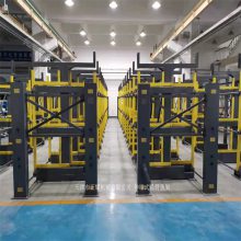 可伸缩的悬臂货架安装完成投入使用