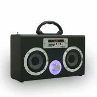 MiniG17可爱礼品无线蓝牙音箱木质FM插卡TFUSB便携式手提音箱工厂供应