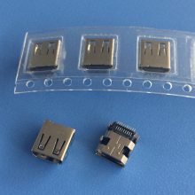 MICRO HDMI双贴母座 HDMI四脚插板双贴插座 MICROhdmi 音频连接器插座