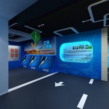 互动展厅设计平面图，智慧国企文化馆，高科技数字展厅