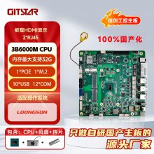 GITSTAR集特 纯国产化 龙芯3B6000M/8核Mini-ITX工控主板GM7-3601-20