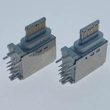 侧插16PIN TYPE-C母座/大电流/缩口式/USB 3.1侧立式插板DIP