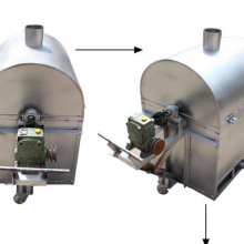 五谷杂粮炒货机 50斤小型燃气滚筒式炒货机 广恒机械 电加热炒芝麻机