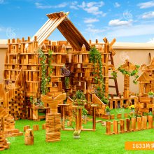 866片碳化积木丨1633片碳化积木丨户外大型炭烧积木丨实心碳化积木丨幼儿园碳化积木厂家向天歌玩具