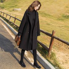 妮子外套 雙面妮冬季時(shí)尚款女裝雙排扣風(fēng)衣服裝拿貨