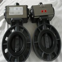 厂家供应 塑料蝶阀 法兰连接 D671X-10S 塑料材质 气动蝶阀 可按需定制 DN350