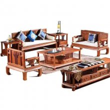 新中式红木沙发刺猬紫檀时尚轻奢款布艺沙发小户型组合经济型可团购