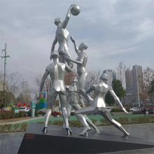 镜面体育运动员雕塑 不锈钢运动人物摆件