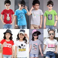 香港西城夏季T恤几元童装服装进衣服的货源一般广州3-7岁儿童衣服T恤衫