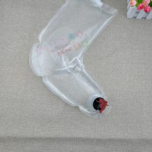 圣诞袜式异形双吸嘴袋定制 透明无菌果汁袋 3L装蝴蝶阀红酒BIB袋