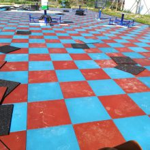 户外健身场地游艺设施橡胶地垫小区公园安全地垫