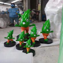 广西植物主题模型玻璃钢竹笋卡通雕塑IP娃娃公仔玩偶模型