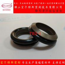 活塞杆轴用脚形滑环式组合密封TB2-IA车氏密封TB2-I