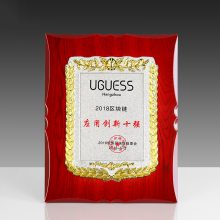 舟山企业项目颁奖金箔奖牌定制定做木质牌荣誉牌代理***证书铜牌