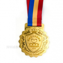 圆形外贸奖牌，社会团体奖章，深圳学校运动奖牌
