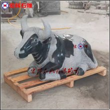 雕刻花岗岩奶牛动物长度60大理石奶牛家居摆设品