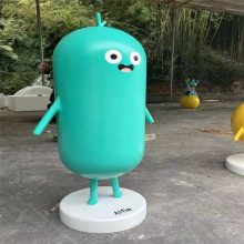 益生菌IP形象卡通雕像 玻璃钢饮料瓶玩偶公仔雕塑
