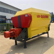 立式双轴粉碎搅拌机 5立方带称重拌草机 卧式双轴混料机