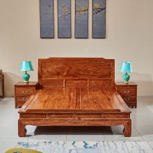 红木床中式全实木1.8米仿古双人主卧室大床明清古典花梨木家具