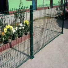 绿色钢丝网围墙3米长一片围墙护栏安平优盾高速护栏网***铁网围栏
