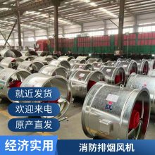 轴流式消防高温排烟风机 地库厂房 斜流正压送风机HTFC-I-12寸电机外置