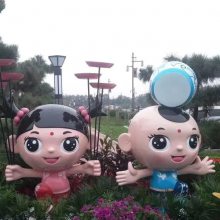 河南民俗小品卡通雕塑 景观公园街头耍杂技人物塑像