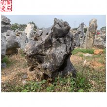 新中式庭院造景石头-保定太湖石园景-太湖石假山围边