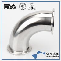 不锈钢快装弯头 卫生级90度弯头 快装卡盘弯头