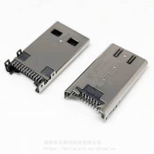 MICRO USB 12Pͷ ĽŲDIP+SMTƬ L=18.3 Ϸͷ