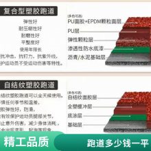 复合型运动跑道材料塑胶跑道厂家直供 透气型塑胶跑道